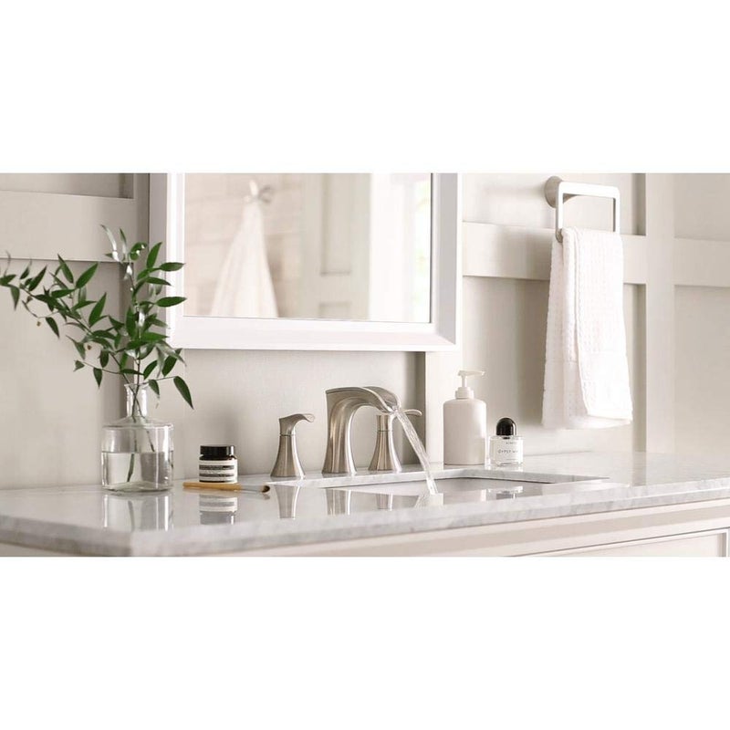 Pfister LF-049-BRKK Brea 8'' Widespread 2-Handle Waterfall Bathroom Faucet in Brushed Nickel - Image 2